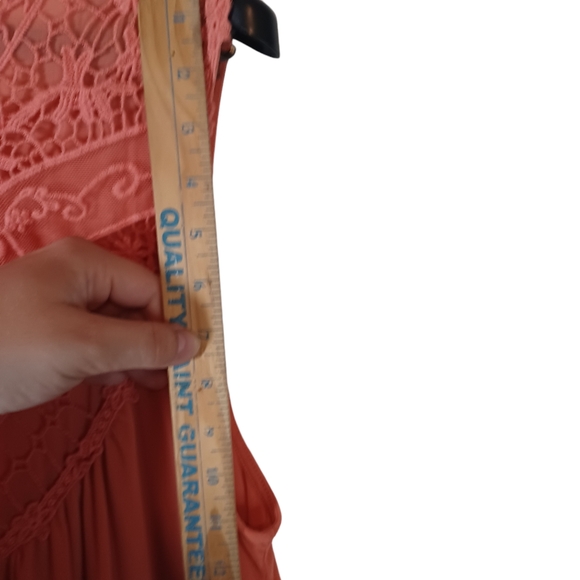 Olivia Women's Pullover Tank Top Orange Plus Sz 2X Boho Fairy Cottagecore Flowy - Picture 4 of 9